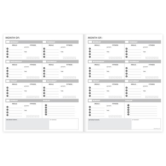 TF Publishing Large Undated Wellness Planner